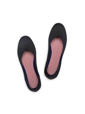 Women's Ballet Flats Knit Round Toe Slip On Walking Shoes Low Wedge Comfort Soft